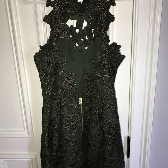 Green and Gold Floral Free People Dress - Picture 3 of 5